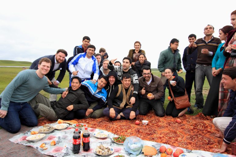 picnic on our Turkmenistan tour