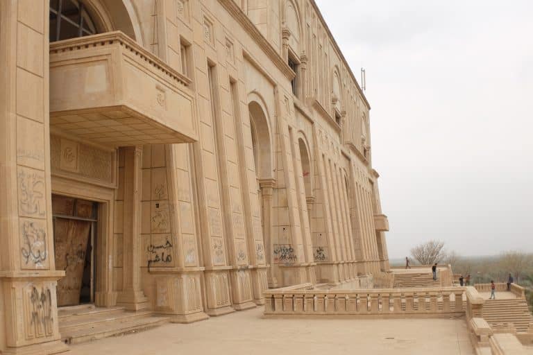Outer walls of the Saddam Hussein Palace in Babylon, Iraq