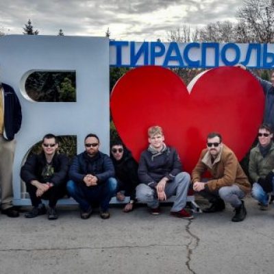 Transnistria tour group in Tiraspol