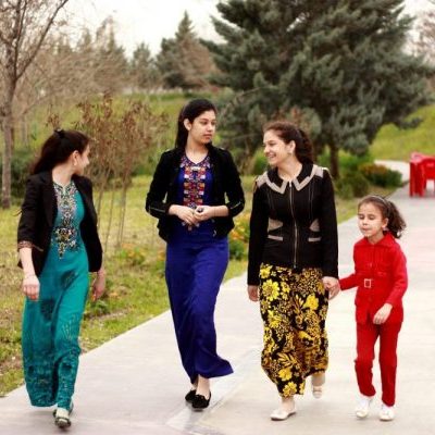 Turkmenistan ladies on our Turkmenistan tours